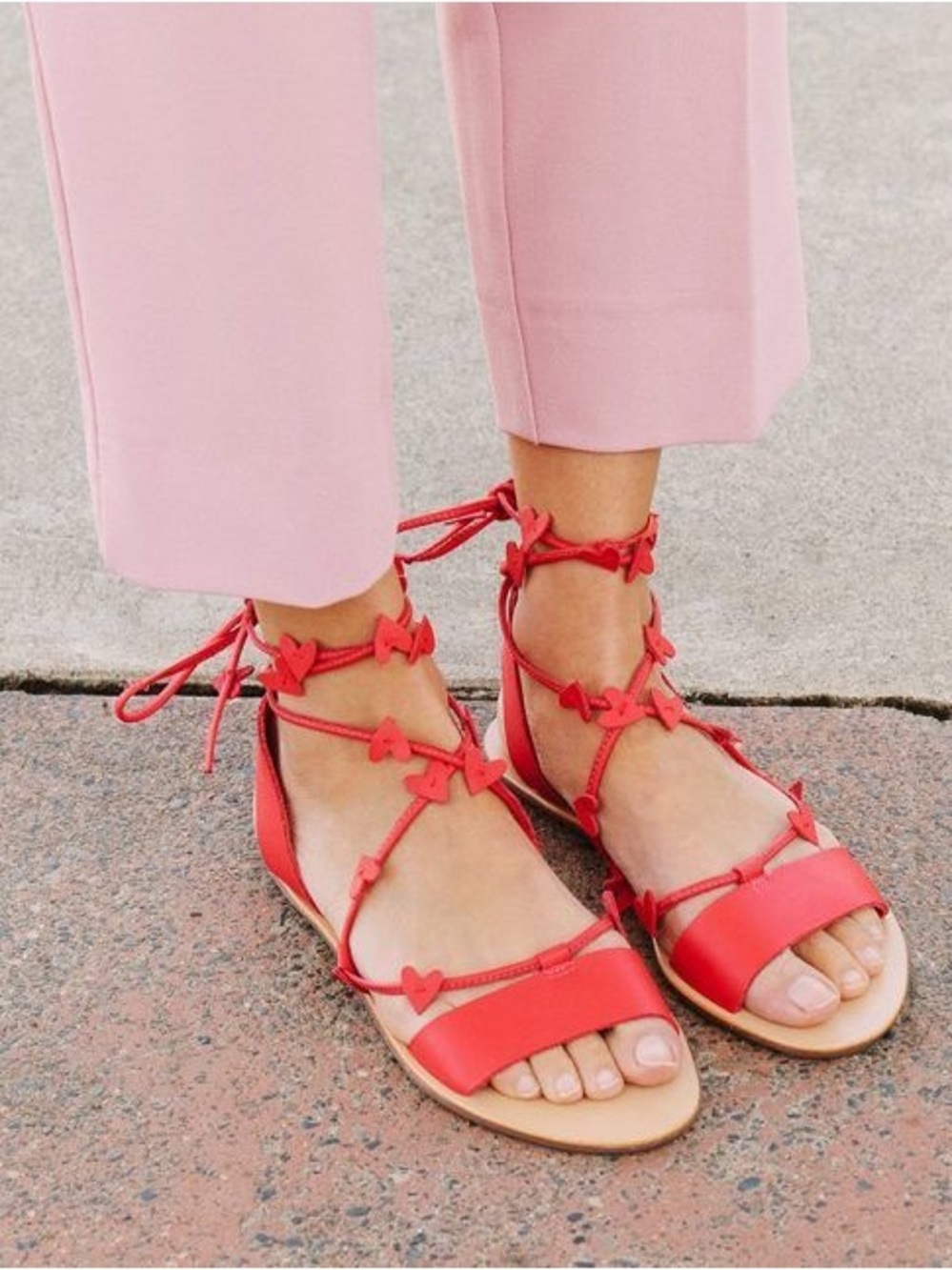 Loeffler Randall Heartla Ankle Wrap Sandal US 9